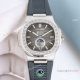 TW Factory V2 Clone Patek Philippe MOON Nautilus Charcoal Dial with Baguettes (2)_th.jpg